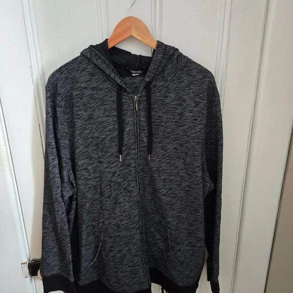 George 4X Black & Grey Space Dye Jogging Suit Set - Picture 3 of 13